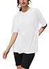 AirMood Womens Oversized Loose Fit T Shirts Tops Summer Short Sleeve Oversize Tee Tshirt (White,XL) #1