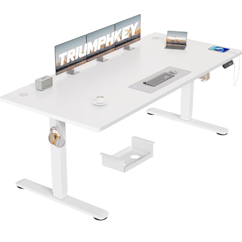 Scrivania Elettrica Regolabile in Altezza, 180 x 80 cm, Grande, 3 Controlli Memoria, Scrivania Regolabile in Altezza, Sistema Anti-collisione, Scrivania per Computer, Struttura Elettrica