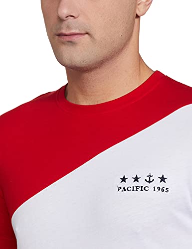 Image of Max Men's Cotton Colorblocked Ultra Slim Fit Crew Neck T-Shirt