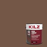 KILZ Over Armor Smooth Solid Coating Resurfacer for Wood, Composite and Concrete Surfaces, Chocolate,1 Gallon