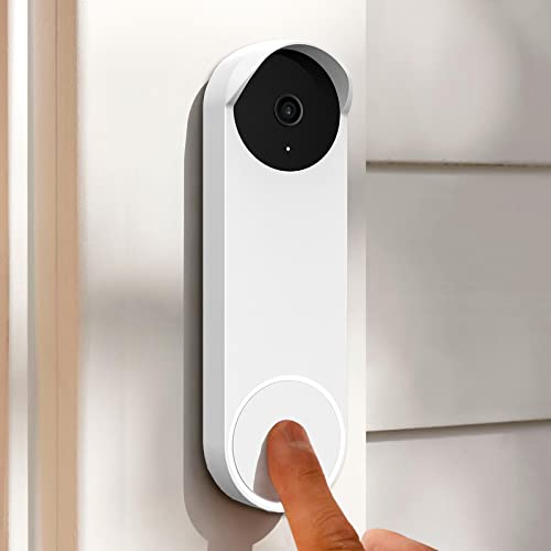 Image of Silicone Case for Google Nest Hello Doorbell (Battery) 2021 Cover - Weatherproof Protective Nest Doorbell Silicone Skin Case (White)