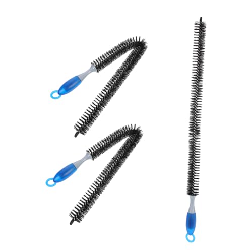 GARVALON 3pcs Engine Cleaning Tool Radiator Cleaner Brush Car Accessory Duster for Pipes Professional Long Handle Brush Enhances Performance