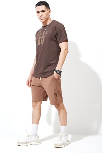 Image of WEET Cotton T-Shirt and Shorts Set for Men,Night Wear for Men,Men's Pyjama Set MCS143