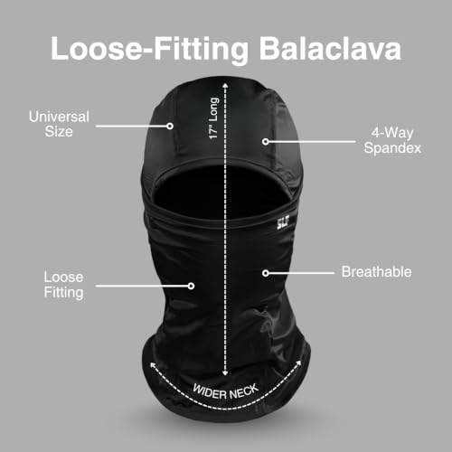 Image of SLEEFS Balaclava Face Mask Men & Women - Loose Fit, Breathable Ski Mask Shiesty for Football, Cycling - All Weather Use
