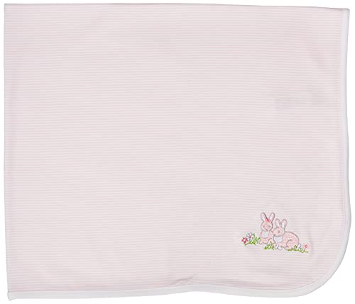 Image of Little Me Unisex Baby Swaddling Receiving Blankets, Baby Bunnies, One Size