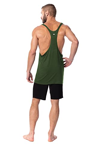 AMERICAN HEAVEN Men's 5 Pack Dry Fit Y-Back Muscle Tank | Stringer Workout Tank Tops4