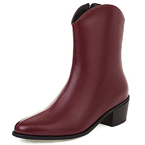 Bottes cheville décontractée anti-fatigue à talon bloc femme