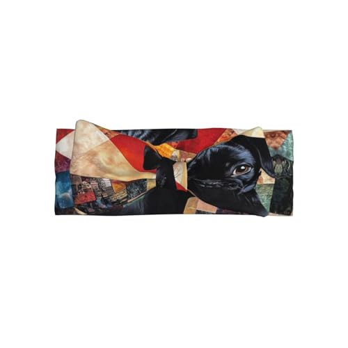 A painting of a cute dog Baby Headbands Soft Nylon Hairbands with Stretchy Bows Girls Hair Accessories for Newborn Infant Toddler Kids