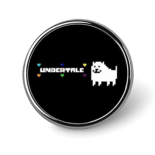 ピン アンダーテール サンズ 犬 ブローチ 丸い 徽章 メンズ レディース ボタンブローチ 缶 合金製 アクセサリー ネクタイピン 帽子 DIY 贈り物 男女兼用