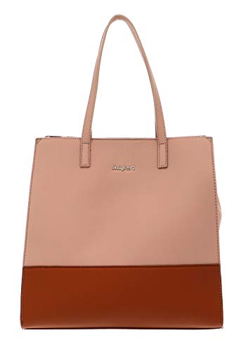 Desigual Bols_rhapsody Merlo V - Borsa con manici, 17,6 x 31,8 x 33 cm, colore: Marrone/Beige, marrone/beige, 17.6x31.8x33 cm (B x H x T)