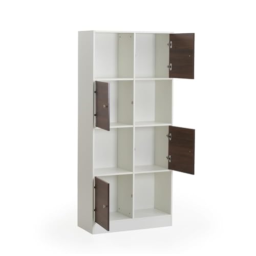Image of Royaloak Milan Italian Bookshelf | Engineered Wood Storage Rack with Melamine Finish | Multipurpose Organizer for Home Decor | Library Book Shelf | Showcase Organizer for Living Room, Kitchen, Bedroom