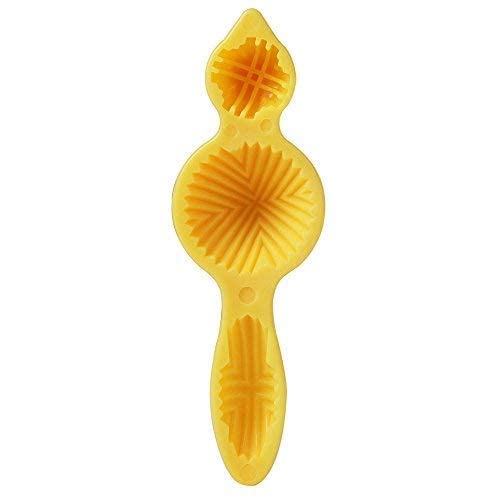 4 Shapes Plastic Oriental Cake Mold, Middle Eastern Cookie Mold for Candy, Chocolate & Stuffed Cake(Yellow)