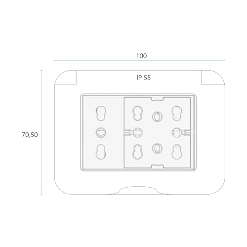 Conteneur complet 4box Externa Side XL IP55 à intégration murale trois modules