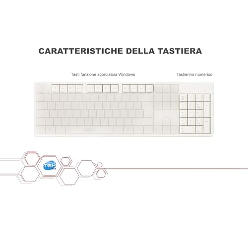 Clavier USB AZERTY blanc idéal pour le télétravail - 3