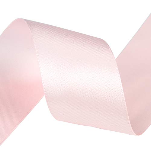 image for VATIN Double Face Light Pink Satin Ribbon 1-1/2