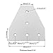 TTZEZE 4 PCS Joint Plate, Surface Anodic Oxidation Silver T Shape Corner Bracket, 5 Hole Outside Joining Plate for 3030 Series Aluminum Profile 3D Printer Frame