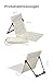 Menz Strandstuhl 2er Set – Strandmatte mit Rückenlehne, Bodenstuhl tragbar, Strandliege klappbar leicht, Strandmatte faltbar mit Tasche, für Camping Picknick, Beige