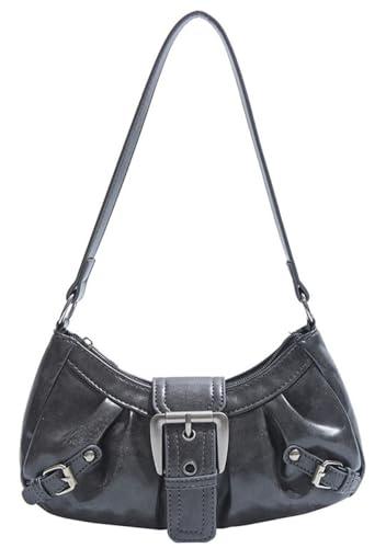 Women's Y2k Purse Top Handle Shoulder Bag Buckle Punk Hobo Clutch Small Purses Trendy