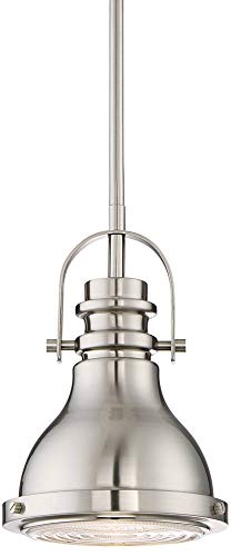 Possini Euro Design Verndale Brushed Nickel Mini Pendant Lighting Fixture 6 1/2" Wide Farmhouse Industrial Rustic for Dining Room Living House Foyer Kitchen Island Entryway Bedroom High Ceilings - Image 2