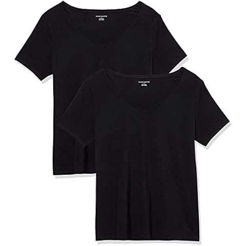 Amazon Essentials Camiseta de Cuello en V de Manga Corta para Mujer Cover