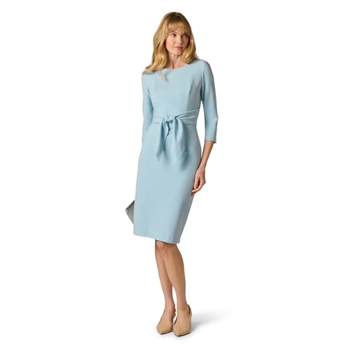 Image of Adrianna Papell Knit Crepe Tie Waist Sheath Dress