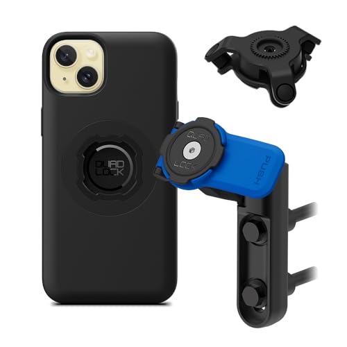 Image of Quad Lock Brake /Clutch Motorcycle Phone Mount with Vibration Dampener and MAG Phone Case for iPhone 15 Plus
