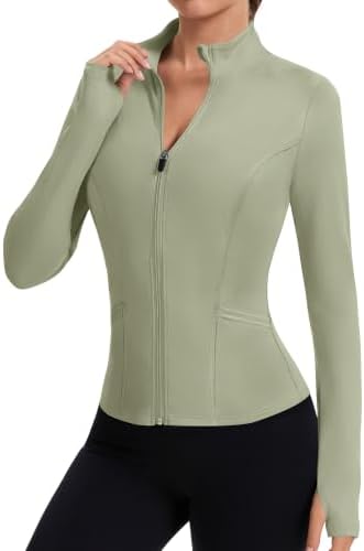 EFFAN Shirt Damen Sport Gym Top Fitness Yoga Jacke Langarm Tshirt Oberteil | Shirt Damen Sport Gym Top Fitness Yoga Jacke Langarm Crop Tshirt Oberteil Zwei Taschen Sportshirt Kleid
