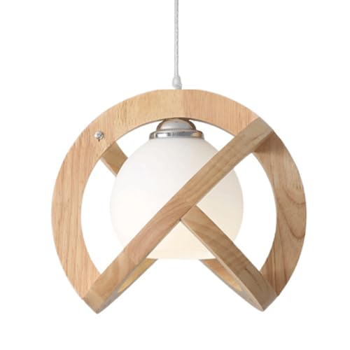 Suspension en bois design minimaliste avec abat-jour personnalisé