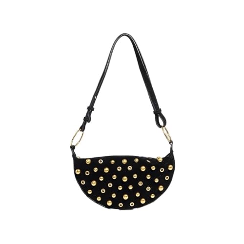 Sac demi-lune clouté idéal pour vos sorties urbaines et soirées