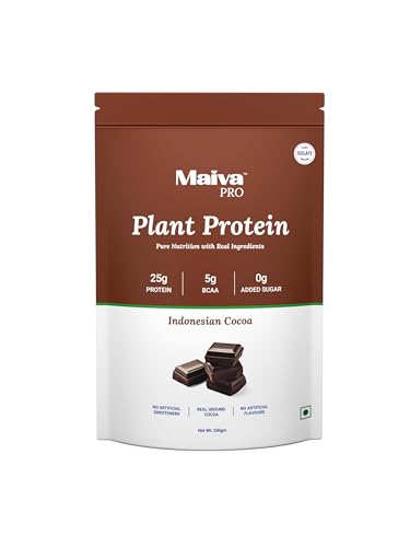 Image of Maiva Pro | Plant Protein Isolate - Assorted Pack - 250gm (Pack of 5) | Upto 30g Protein & 6.5g BCAA | All Essential Amino Acids | Gut Friendly, Easy to Digest | Vegan, Dairy Free, No Preservatives