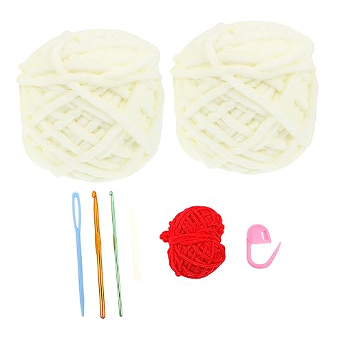 HOMSFOU Crochet Storage Bag Beginner Kit Knitting Supplies Pouch Hooks Needles for Women's Bag Making Project