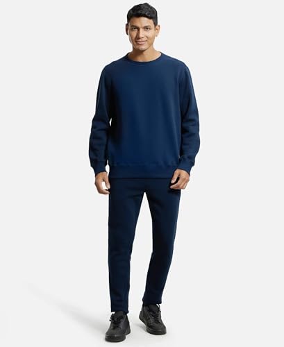 Image of Jockey US92 Men Super Combed Cotton Rich Fleece Sweatshirt with StayWarm Technology