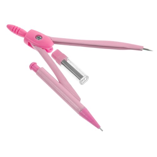 SHINEOFI 1 Juego Brújulas Oficina Cuadro Geometría Estudiantes Herramienta De Dibujo De Círculos Kit De Herramientas De Dibujo Dibujar Compases Para El Arte Dibujo De Compases Metal Rosa