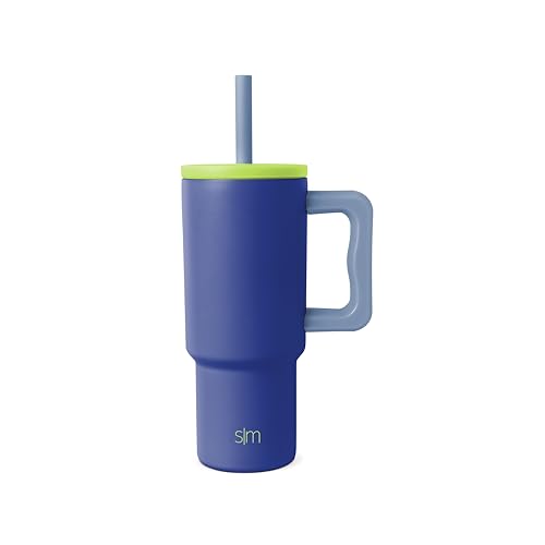 Image of Simple Modern Kids 24 oz Tumbler with Handle and Silicone Straw Lid | Spill Proof and Leak Resistant | Reusable Stainless Steel Bottle | Gift for Kids Boys Girls | Trek Collection | Asteroid