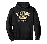 vintage made in 1962 limited edition 63rd birthday felpa con cappuccio