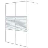 vidaxl parete doccia walk in bianca 140x195 cm vetro trasparente esg