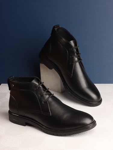 Image of Carlton London Men's Chelsea Boots With Lace-Up Round Toe Casual Boots, Party Use