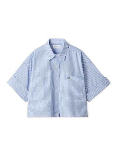 [ミラオーウェン] クロップドハーフスリーブシャツ 09WFB252172 レディースのサムネイル