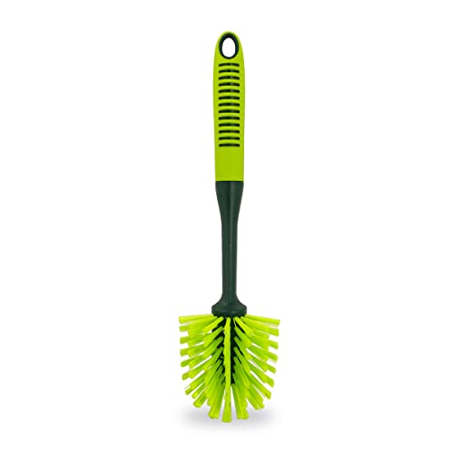 Pine-Sol Long Handle Dish Brush – Soft Bristle Kitchen Scrubber, Safe With Non-Stick Cookware, Oblong #TOP4