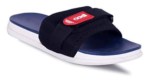 Image of AADI Men's Synthetic Leather Daily Use Casual Sliders /Flip Flop & Slippers