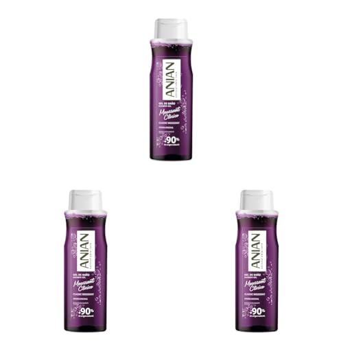 ANIAN - Gel de Baño Moussant, 750 ml, con Glicerina, Limpia, Cuida y Protege la Piel, Aroma Tradicional, para Todo Tipo de Piel, +90% Ingredientes de Origen Natural, Apto para Veganos (Paquete de 3)