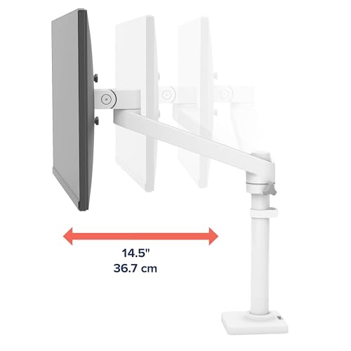 Image of Ergotron - NX Single Monitor Arm, VESA Desk Mount - for Monitors Up to 34 Inches, 0 to 18 lbs - White