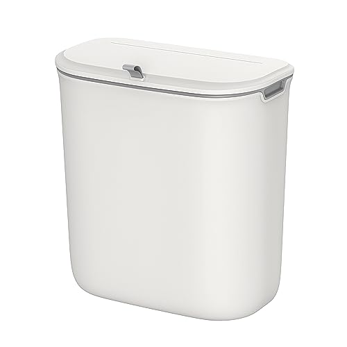 Pattumiera Sospesa Pieghevole Per Cucina Con Coperchio, Contenitore Per Rifiuti Alimentari E Riciclaggio Da Sottolavello, In Plastica Con Gancio E Montaggio A Parete