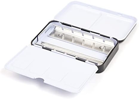 Lot De 2 Mini Palettes D'aquarelles Vides En Métal Avec Couvercle