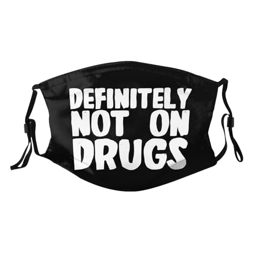 Definitely Not On Drugs Face Mask Reusable Adjustable Balaclava Dust Washable For Adult7