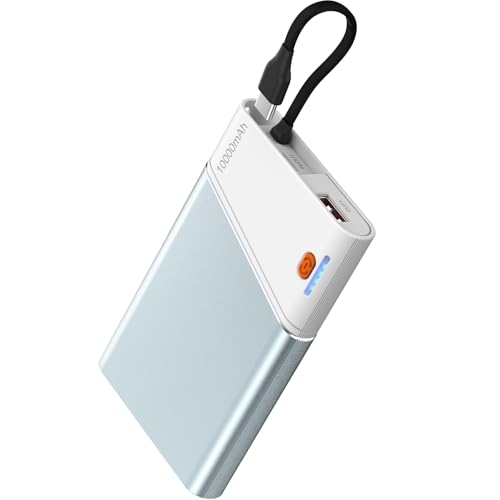 Aaoyun 10000mAh 22.5W PD Power Bank with Built-in USB-C