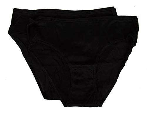Slip Ragno femme coton Filo di Scozia lot de 2 sous vêtements noirs