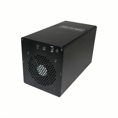 Caja externa USB 4.0 40Gbps con 4 bahías SATA y 1 M.2 NVMe miniatura 5