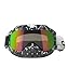 CRG Sports Motocross ATV Dirt Bike Off Road Racing Goggles T815-25-1A T815-25-1A Multi-color lens, black frame with silver pattern