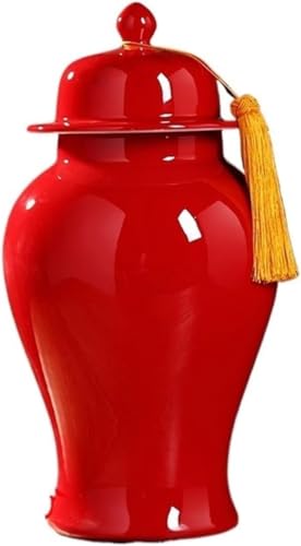 Pot à gingembre vase céramique rouge cadeau idéal style traditionnel chinois